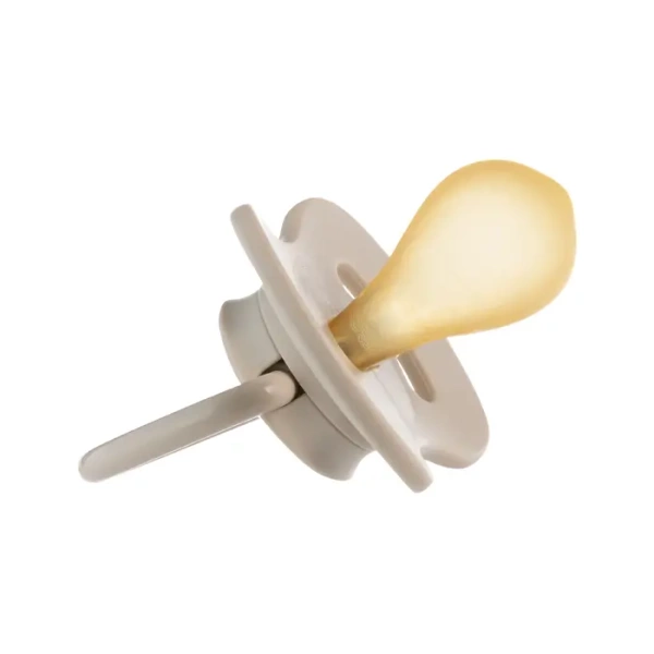 CANPOL BABIES - smoczek uspokajający kauczukowy 0-6m okrągły NUDE | beżowy