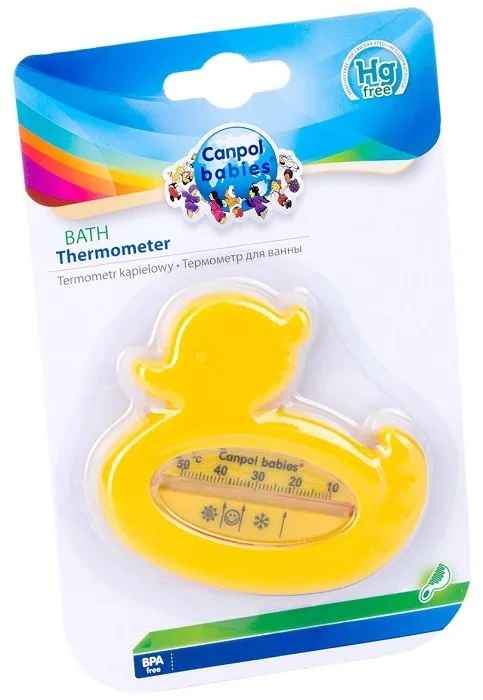 CANPOL BABIES - termometr do kąpieli dla niemowląt Kaczuszka | Żółty