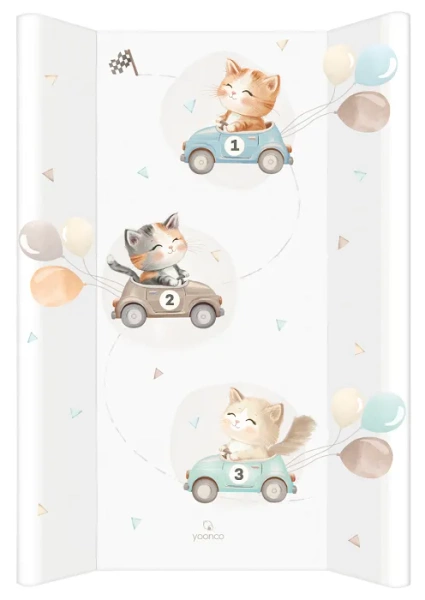 YOONCO - półkoprzewijak na kółkach biały + przewijak profilowany miękki | Kotek