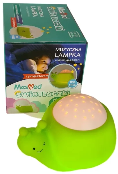 MESMED Świetlaczki - muzyczna lampka z projektorem | Ślimaciuś