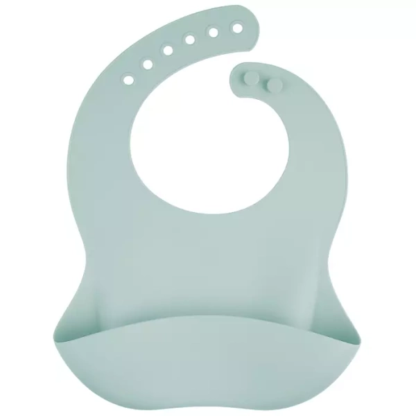 CANPOL BABIES -  śliniak silikonowy z kieszonką | zielony