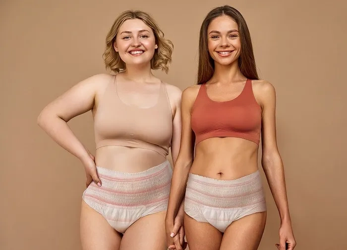 CANPOL BABIES - ultrachłonne jednorazowe majtki poporodowe 2w1 z podkładem 5 szt. | L/XL