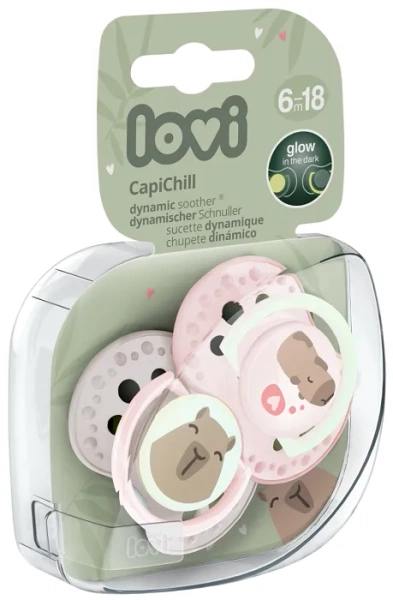 LOVI CapiChill - 2 x smoczek silikonowy dynamiczny 6-18 m | Girl