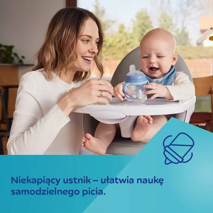 CANPOL BABIES - kubek z silikonowym ustnikiem FirstCup 250ml | BONJOUR PARIS różowy
