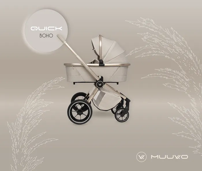 MUUVO Quick BOHO - wózek wielofunkcyjny, zestaw 2w1 | Beige