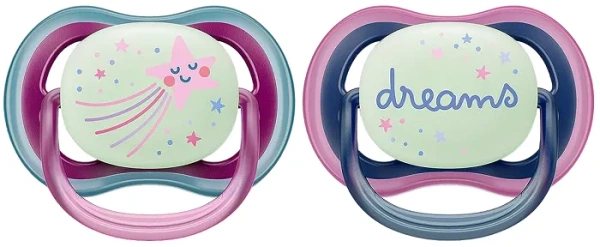 PHILIPS AVENT Ultra Air Nighttime - smoczek ortodontyczny 2 szt. | 6-18 m
