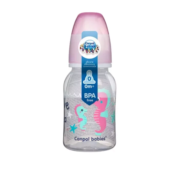 CANPOL BABIES - butelka wąska 120 ml | LOVE & SEA