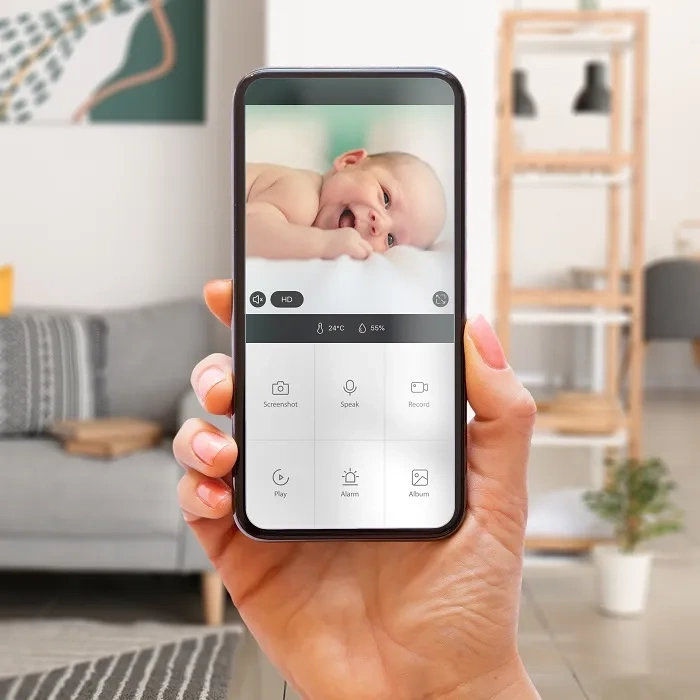 ALECTO SMARTBABY10BE - niania elektroniczna Wi-Fi z ruchomą kamerą | APLIKACJA