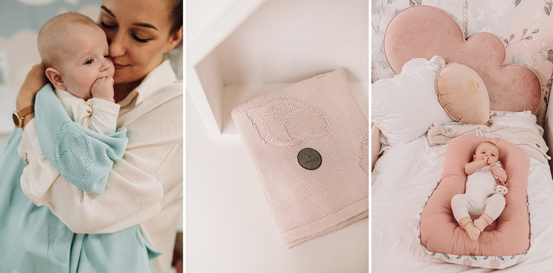 YOONCO Ptaszki - kocyk bambusowy 90x90 cm | Beżowy