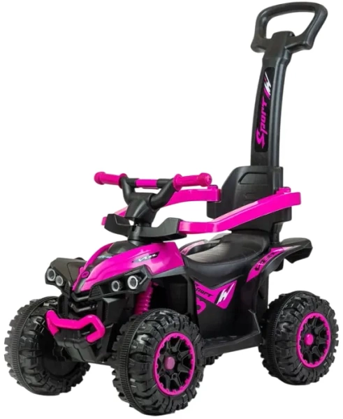 BABY MIX Mega - jeździk z rączką i barierką | Różowy