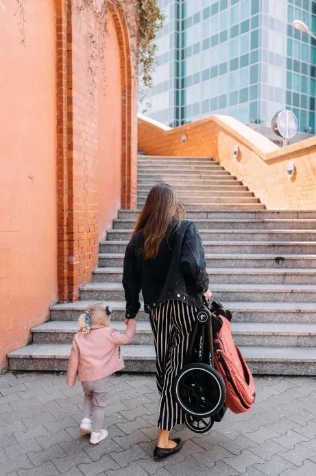 MUUVO Quick 3.0 Black Chrome - wózek wielofunkcyjny, zestaw 2w1 z gondolą XL | Pure Pink