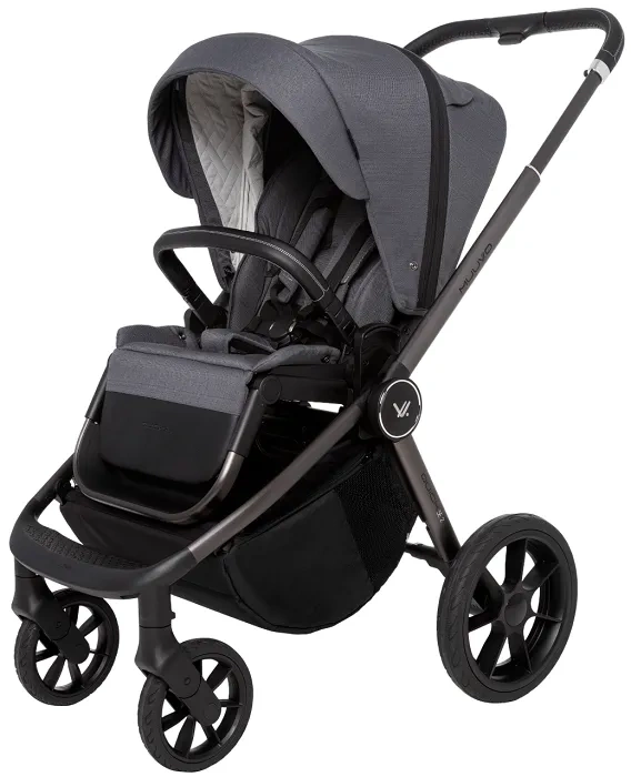 MUUVO Quick SE 2 - wózek wielofunkcyjny, zestaw 2w1 z gondolą Quick 3.0 | Diamond Graphite + Pure Pink (+ ADAPTERY)