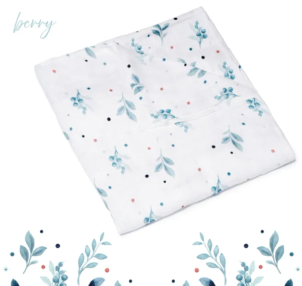 YOONCO - otulacz bambusowy 120x100 cm | Berry