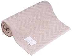 YOONCO Mgiełka - lekki kocyk bambusowy 80x100 cm | Jodełka Różowy