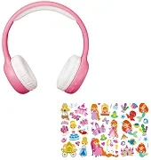 LENCO HPB-110PK - bezprzewodowe słuchawki Bluetooth z naklejkami dla dzieci  | Różowe
