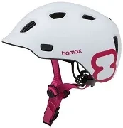 HAMAX Thundercap - rowerowy kask dziecięcy, obwód głowy 47-52 cm | White/Pink