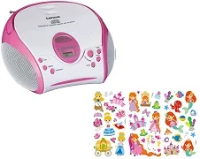 LENCO SCD-24PK Kids - przenośne radio FM z odtwarzaczem CD | Różowe