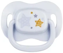 CANPOL BABIES Newborn Baby - smoczek uspokajający silikon 0-6 m symetryczny | niebieski