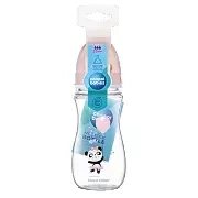 CANPOL BABIES - butelka szeroka antykolkowa 300 ml PP EasyStart | EXOTIC ANIMALS różowa