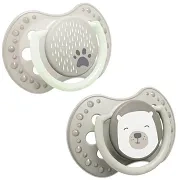 LOVI - 2 x smoczek silikonowy dynamiczny 0-6 m | Buddy Bear