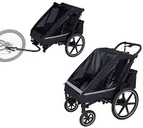 ABC DESIGN Tour - podwójna przyczepka rowerowa 3w1 | Ink