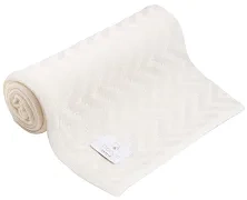 YOONCO Mgiełka - lekki kocyk bambusowy 80x100 cm | Jodełka Kremowy