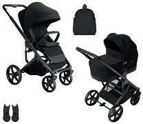 AVIONAUT Sirius - wózek wielofunkcyjny, zestaw 2w1 | Black (+ ADAPTERY)