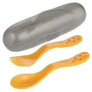 CANPOL BABIES - zestaw sztućców dla dzieci w etui 12m+ | żółte