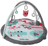 BABY MIX - mata edukacyjna z pałąkiem "Plaża" | Szara