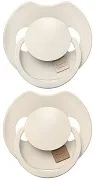 LOVI Prime - 2 x smoczek silikonowy dynamiczny 6-18 m | Coconut/Ivory