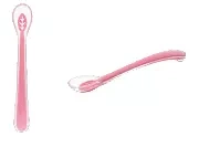 CANPOL BABIES - silikonowa łyżeczka 4m+ | różowa