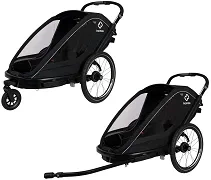 HAMAX Breeze - dwuosobowa przyczepka rowerowa | Black