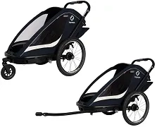 HAMAX Breeze One - jednoosobowa przyczepka rowerowa | Navy/Cream