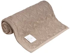 YOONCO Mgiełka - lekki kocyk bambusowy 80x100 cm | Ażur Beżowy