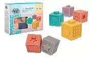 CANPOL BABIES -  miękkie klocki sensoryczne 12szt.