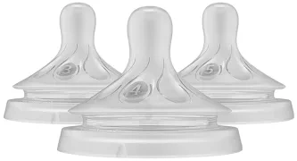 PHILIPS AVENT Natural Response - responsywny smoczek do butelki 3 szt. | 1 m+, 3 m+, 6 m+