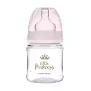 CANPOL BABIES - butelka szeroka antykolkowa 120 ml PP EasyStart | ROYAL BABY różowa