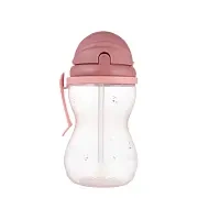 CANPOL BABIES - bidon ze składaną rurką silikonową 370ml | Różowy New