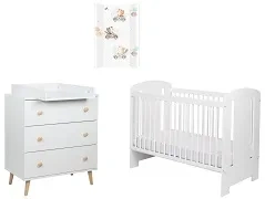 YOONCO - łóżeczko Soni + komoda + przewijak miękki | Kotek