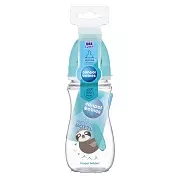 CANPOL BABIES - butelka szeroka antykolkowa 300 ml PP EasyStart | EXOTIC ANIMALS niebieska