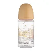 CANPOL BABIES -  Butelka antykolkowa EasyStart 240ml | MOUNTAINS żółta