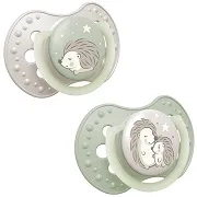 LOVI Night&Day - 2 x smoczek silikonowy dynamiczny 6-18 m | Hedgehog