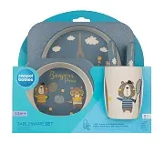 CANPOL BABIES - zestaw naczyń 5 elem. BONJOUR PARIS | niebieski