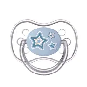 CANPOL BABIES - smoczek uspokajający silikon 6-18m okrągły NEWBORN BABY | niebieski