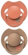 LOVI Prime - 2 x smoczek silikonowy dynamiczny 18 m+ | Granola/Orange