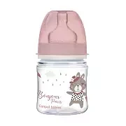 CANPOL BABIES - butelka szeroka antykolkowa 120 ml PP EasyStart | BONJOUR PARIS różowa