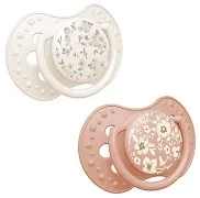 LOVI Blossom - 2 x smoczek silikonowy dynamiczny 0-6 m | Ivory