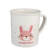 CANPOL BABIES - kubek plastikowy z uchem dla dziecka 170 ml CUTE ANIMALS | KRÓLICZEK