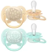 PHILIPS AVENT Ultra Soft Ultradouce - smoczek ortodontyczny 2 szt. | 0-6 m