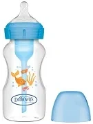 DR BROWN'S Options+ - antykolkowa, szeroka butelka 270 ml (0 m+) | Niebieska - morze